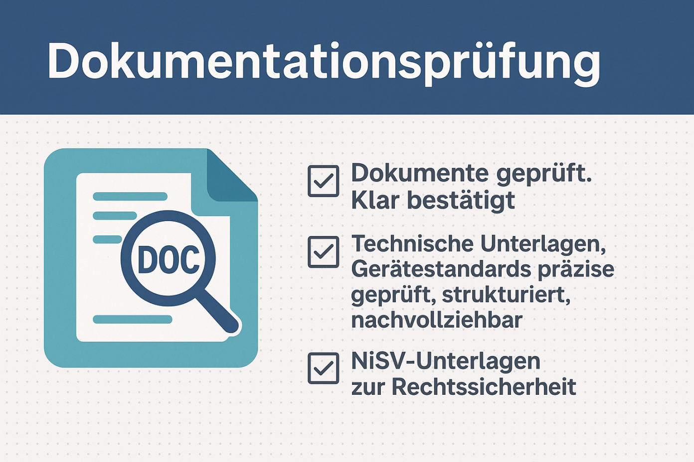Dokumentationsprüfung für kosmetische Geräte – CE, NiSV & Arbeitsschutz Prüfung